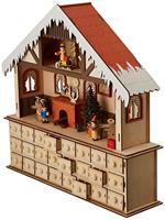 Small Foot - houten adventskalender woonkamer met lichtjes - thumbnail