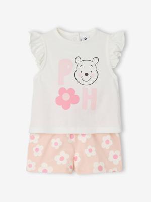 Gebloemde babyset voor meisjes WINNIE DE POEH lichtroze Gebloemde babyset voor meisjes WINNIE DE POEH lichtroze