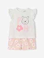 Gebloemde babyset voor meisjes WINNIE DE POEH lichtroze - thumbnail