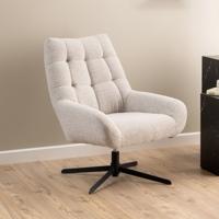 Sohome Draaifauteuil 'Nela' Bouclé, kleur Beige - thumbnail
