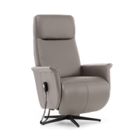 Sta-op Stoel J-107 Grijs Leer - thumbnail