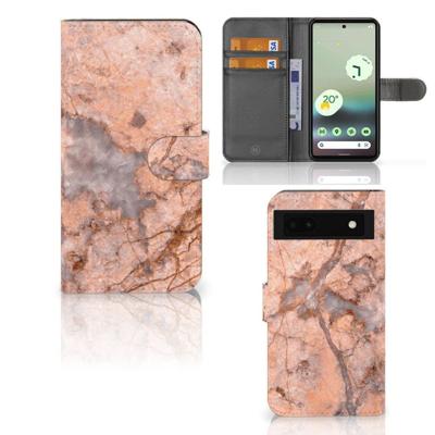 Google Pixel 6A | Bookcase | Marmer Oranje