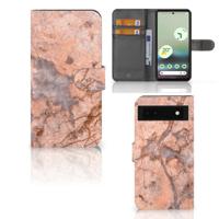 Google Pixel 6A | Bookcase | Marmer Oranje - thumbnail