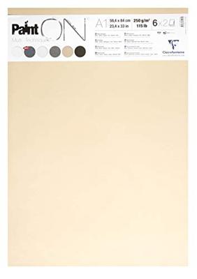 Clairefontaine Painton Mixmedia - Blok - 250 gr - 12 Blad - A1 - 6 x 2 Kleuren
