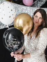 Happy New Year Ballonnen Mix Sterren (6st) - thumbnail