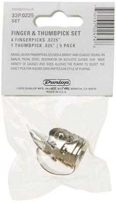 Dunlop 33P020 Nickel Silver Finger & Thumbpicks set vinger- en duimplectrums, 0.020-0.025 inch Dunlop 33P020 Nickel Silver Finger & Thumbpicks set vinger- en duimplectrums, 0.020-0.025 inch