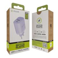 Oplader Muvit for Change WCEU24-45-AC Lavendel 45 W - thumbnail