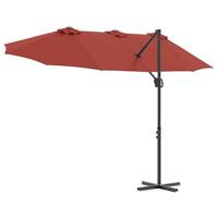 Tuin Cantilever Parasol Terracotta 372 x 198 x 243 cm - thumbnail