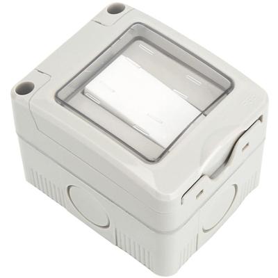 Waterdichte Wisselschakelaar IP55 - Enkelvoudig - Opbouw Grijs - Aigi Focky