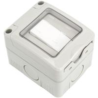 Waterdichte Wisselschakelaar IP55 - Enkelvoudig - Opbouw Grijs - Aigi Focky - thumbnail