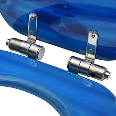 VidaXL Toiletbril met soft-close deksel waterdruppel mdf blauw VidaXL Toiletbril met soft-close deksel waterdruppel mdf blauw