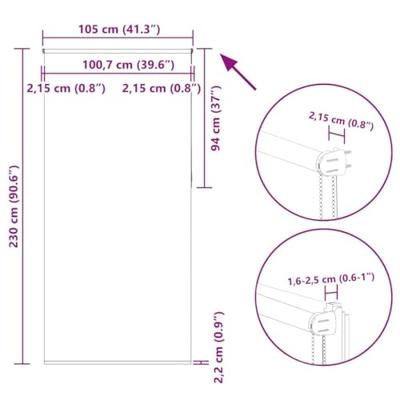 Rolgordijn verduisterend 105x230 cm stofbreedte 100,7 cm geel