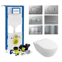 Geberit UP320 Toiletset set21 Villeroy & Boch Subway 2.0 Compact met Sigma drukplaat - thumbnail