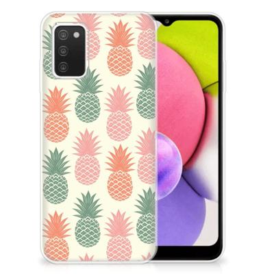 Samsung Galaxy A03S | Siliconen Case | Ananas