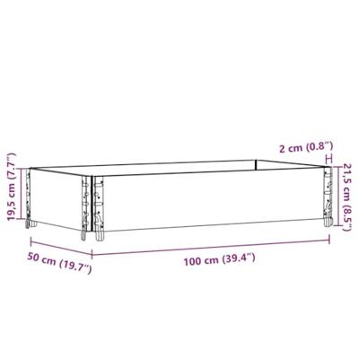 Palletopzetrand 100x50 cm massief grenenhout zwart - thumbnail