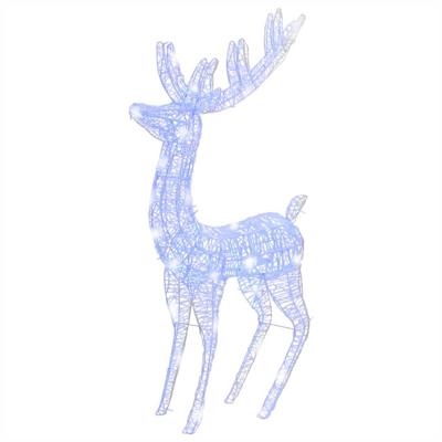 VidaXL Kerstdecoratie rendier xxl 2 st 250 led's blauw 180 cm acryl