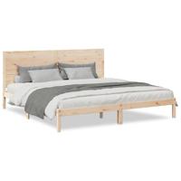 Bedframe extra lang zonder matras massief hout 200x220 cm - thumbnail