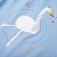 Kindershirt met lange mouwen zwanenprint 104 lichtblauw - thumbnail