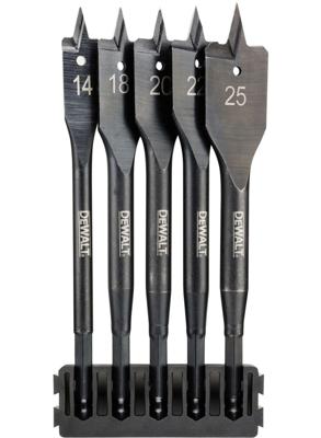 DeWalt Accessoires Houder + Extreme IMPACT speedboren | 5 stuks | 14 mm, 18 mm, 20 mm, 22 mm, 25 mm - DT70833-QZ