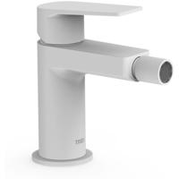 Bidetmengkraan Tres Project 1-Hendel Uitloop Recht 8,5 cm Rond Mat Wit - thumbnail