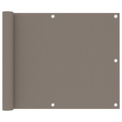 VidaXL Balkonscherm 75x500 cm oxford stof taupe