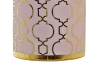 Vaas DKD Home Decor Roze Gouden Porselein Orientaals Verchroomd 14 x 14 x 32 cm - thumbnail
