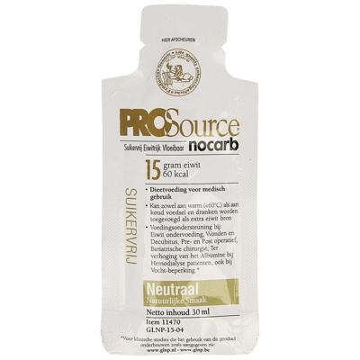 Prosource Nocarb Neutraal 15g Eiwit Zakje 1x30ml
