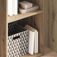 Boekenkast 40x30x152 cm bewerkt hout artisanaal eikenkleurig - thumbnail