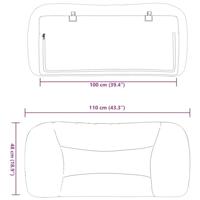 Hoofdbordkussen 100 cm stof lichtgrijs - thumbnail