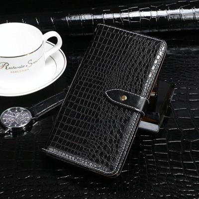 Voor LG V60 ThinQ idewei Crocodile Texture Horizontale Flip Lederen Case met Holder & Card Slots & Wallet(Zwart)