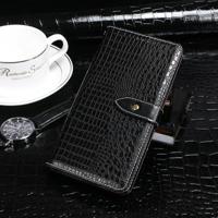 Voor LG V60 ThinQ idewei Crocodile Texture Horizontale Flip Lederen Case met Holder & Card Slots & Wallet(Zwart) - thumbnail
