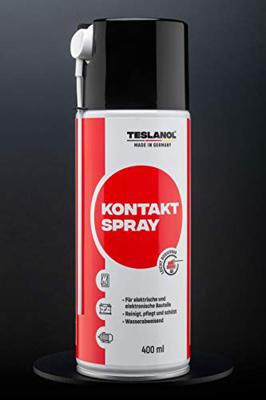 TESLANOL 26025 Contactspray voor elektronica, schakelaar, auto-accumotor, elektrische contactreiniger, verwijdert olie en vet, T6 osciline-contactspray, 200 ml