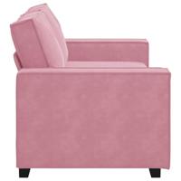 Tweezitsbank 140 cm fluweel roze - thumbnail
