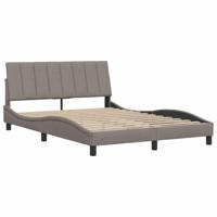 Bedframe zonder matras "Hanko" stof taupe 160x200 cm - thumbnail