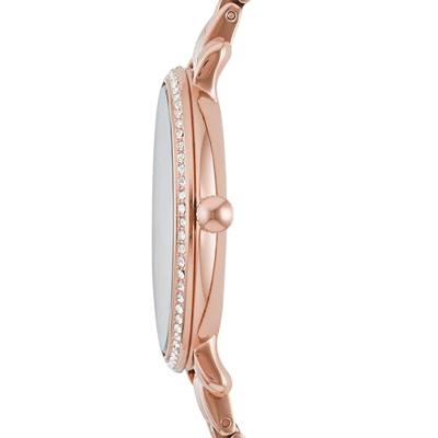 Fossil Dames Jacqueline Three-Hand Day-Date Rosegoudkleurig roestvrijstalen horloge ES3546