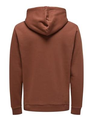 Herenhoodie Only & Sons Onsdawson Reg Hoodie Vd Bruin Maat L