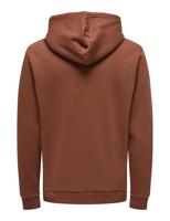 Herenhoodie Only & Sons Onsdawson Reg Hoodie Vd Bruin Maat L - thumbnail