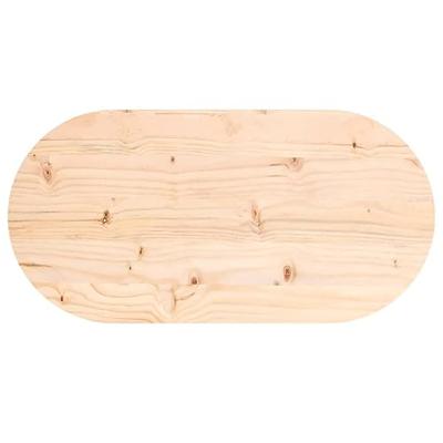 Tafelblad ovaal 70x35x2,5 cm massief grenenhout