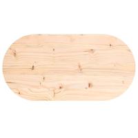 Tafelblad ovaal 70x35x2,5 cm massief grenenhout - thumbnail
