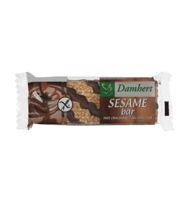 Damhert Sesambar chocolade glutenvrij 45 Gram