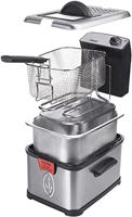 Princess Superior Friteuse met koudezone 3 l 3200 W Met handmatige temperatuursinstelling RVS, Zwart - thumbnail