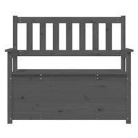 Bankje 112,5x51,5x96,5 cm massief grenenhout grijs - thumbnail