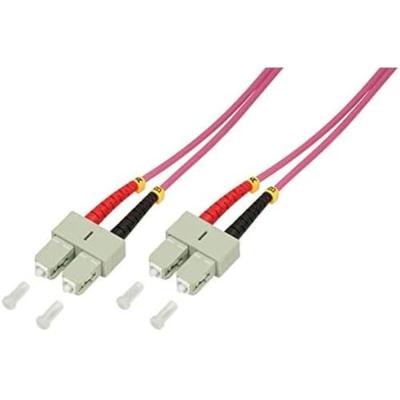 LogiLink FP4SC02 Glasvezel Optische vezel Aansluitkabel 2.00 m Violet 50/125 µ Multimode OM4