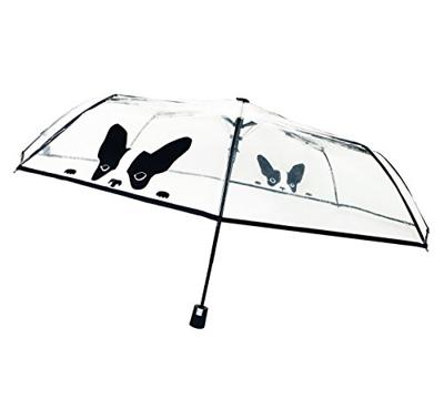 Smati Paraplu Chien Compact Transparent Dog Black