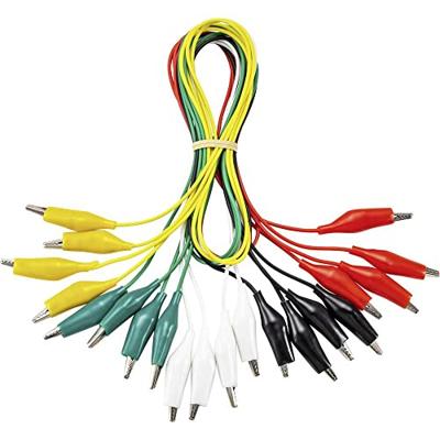 VOLTCRAFT KS-630/0.1 Meetsnoerenset Krokodilklem Krokodilklem 0.63 m Zwart, Rood, Geel, Groen, Wit 1 set(s)