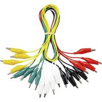 VOLTCRAFT KS-630/0.1 Meetsnoerenset Krokodilklem Krokodilklem 0.63 m Zwart, Rood, Geel, Groen, Wit 1 set(s) - thumbnail