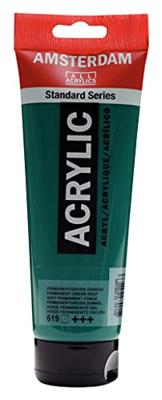 Royal Talens Amsterdam Standard Series Acrylverf Tube 250 ml - Permanentgroen Donker 619 Royal Talens Amsterdam Standard Series Acrylverf Tube 250 ml - Permanentgroen Donker 619