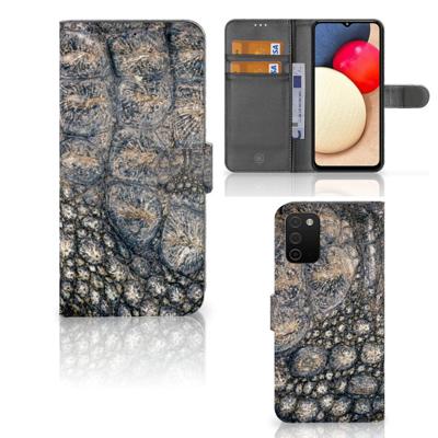 Samsung Galaxy A03s | Telefoonhoesje | Met pasjeshouder | Krokodillenprint Samsung Galaxy A03s | Telefoonhoesje | Met pasjeshouder | Krokodillenprint