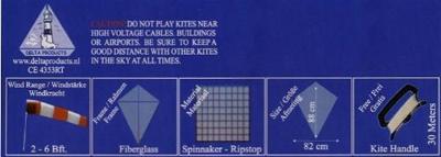 Diamant vlieger piraat 82x88cm