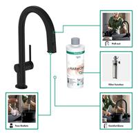 Hansgrohe Aqittura M91 Filter systeem 210, uittrekbare uitloop, 1jet, sBox, mat zwart - thumbnail